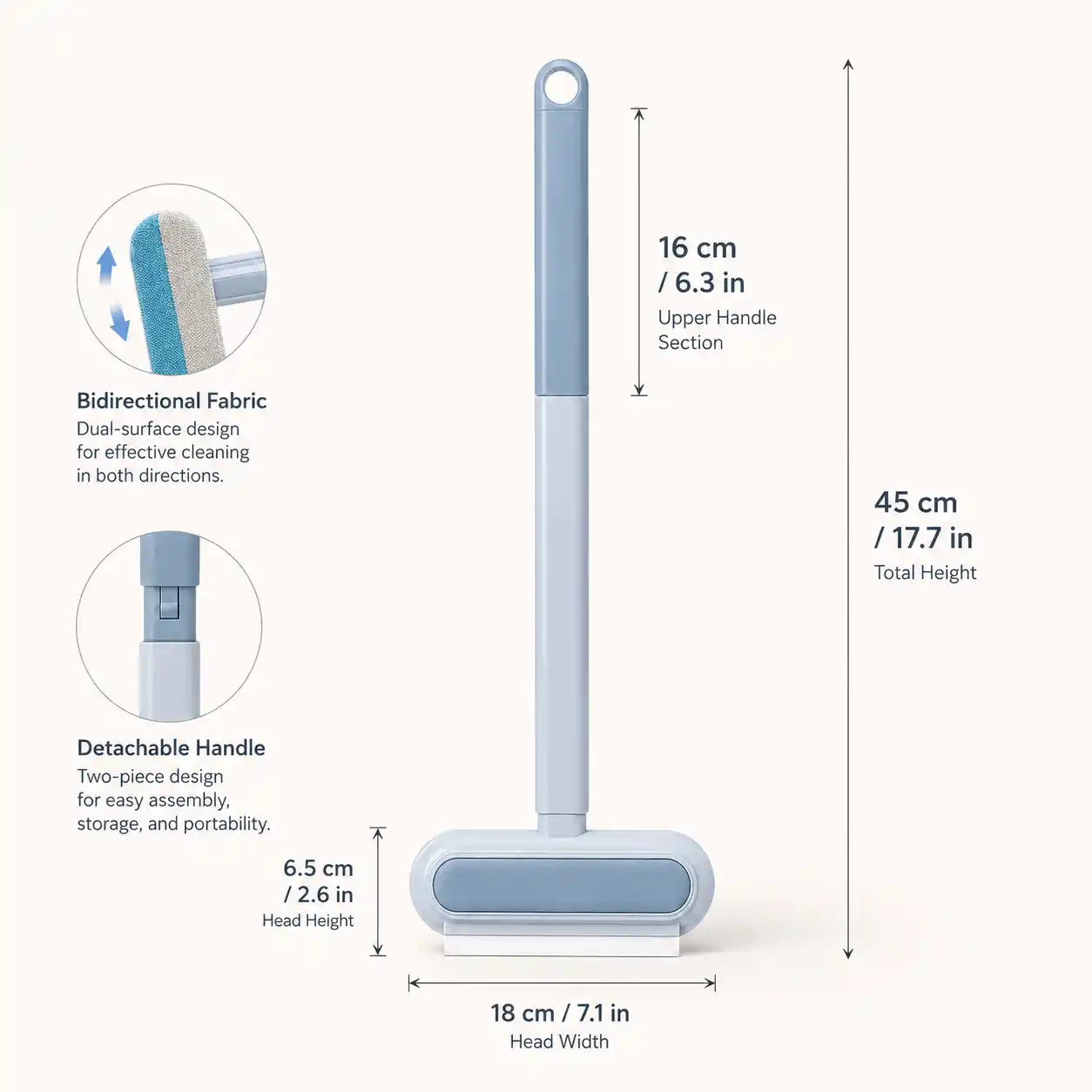 4 in 1 pet hair remover brush dimensions and size