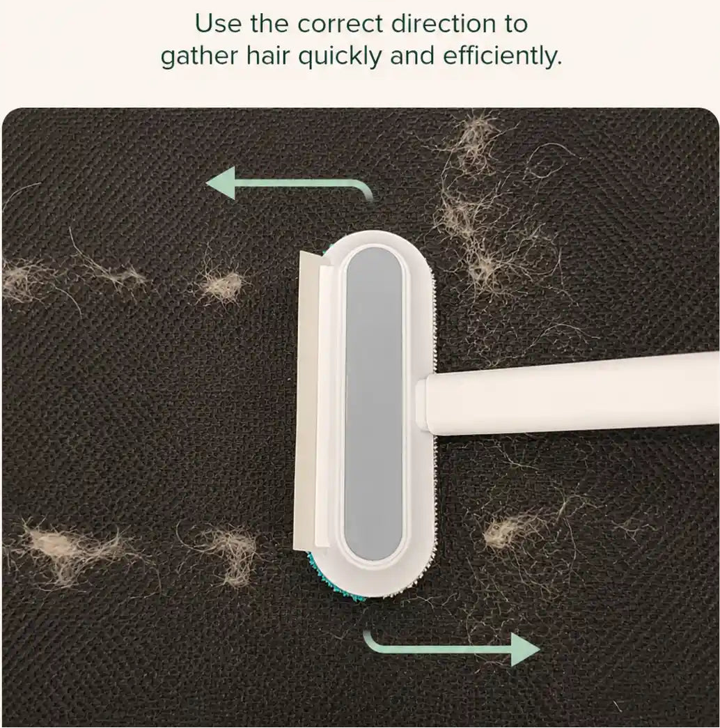 double sided pet hair remover brush for furniture and fabrics
