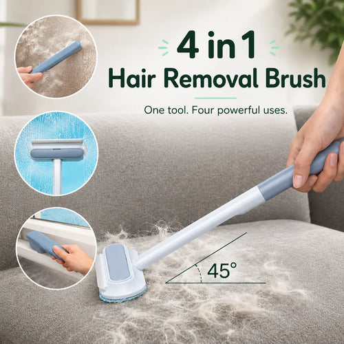 4 in 1 pet hair remover brush for sofas carpets windows and furniture