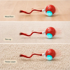 Automatic rolling ball works across everyday surfaces