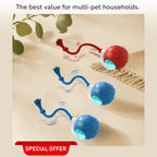 Automatic rolling ball trio pack 2 blue 1 red