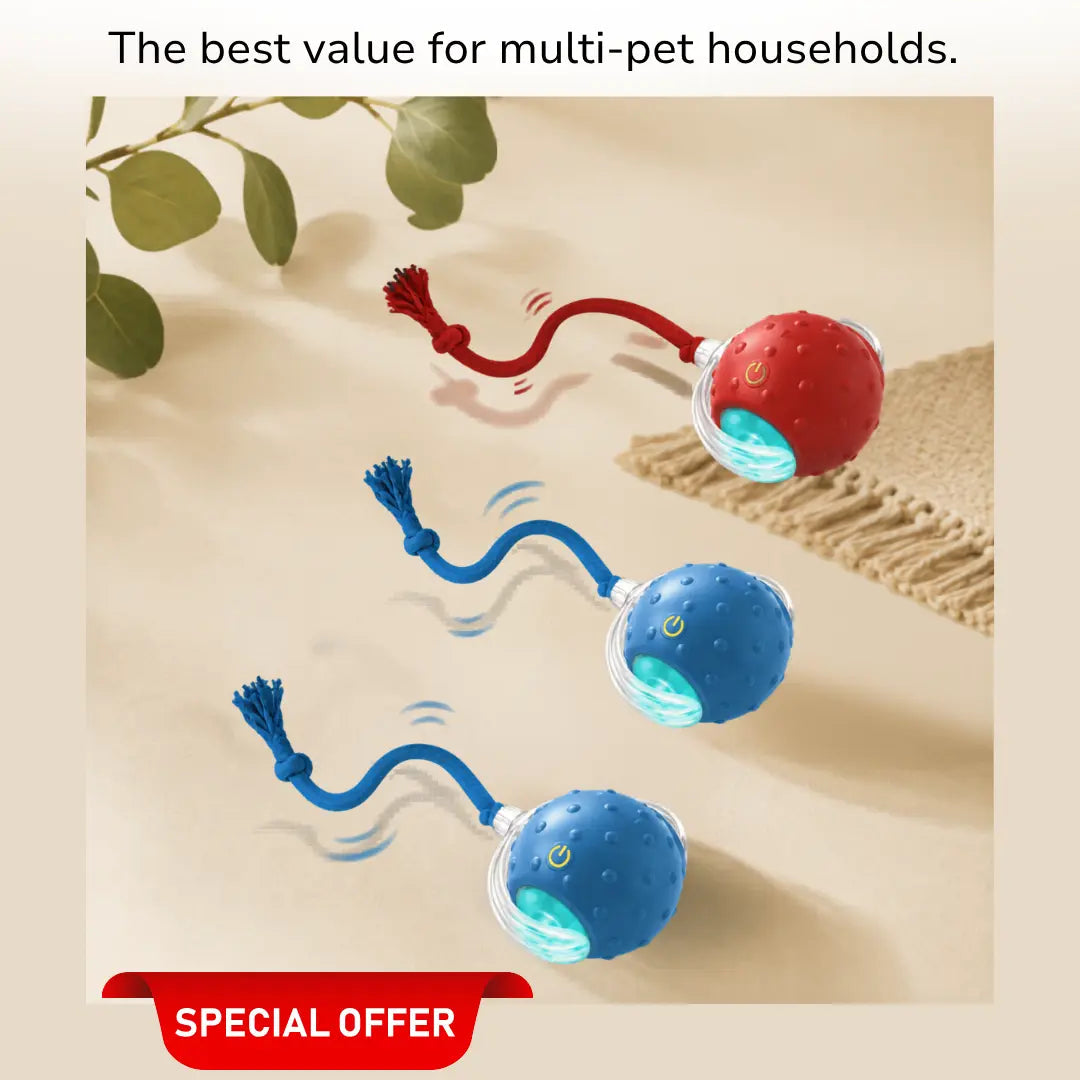Automatic rolling ball trio pack 2 blue 1 red